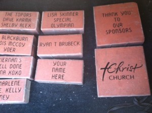 Bricks that are engraved for fundraising